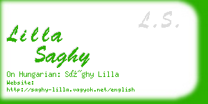 lilla saghy business card